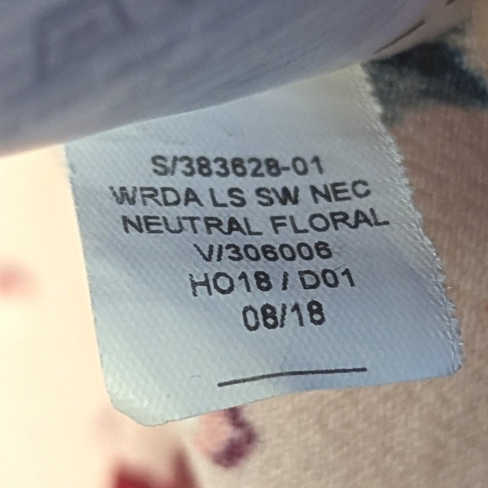 M Old Navy Maternity Floral Long Sleeve  Shell Pink Baby Soft Boho Countrycore - Picture 5 of 8